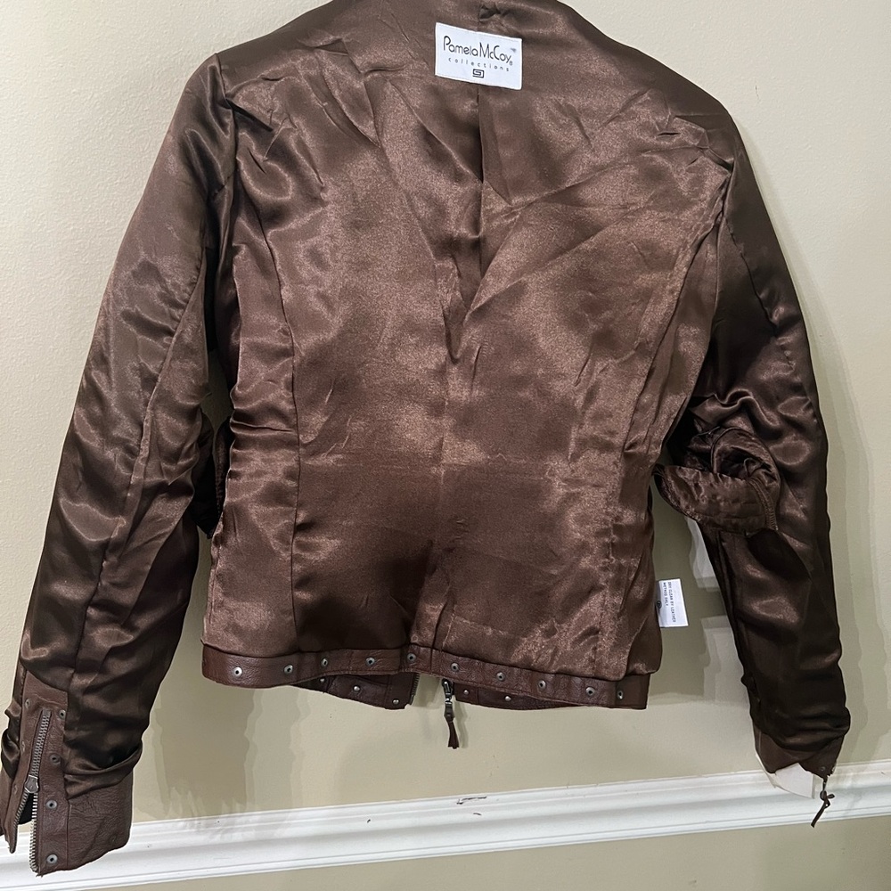 Pamela McCoy Brown Leather Jacket - Picture 11 of 15